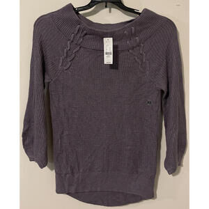 NYC Soho Womens XS, Purple, Knit Style, Pullover, 3/4 Sleeved, Sweater NWT!M1035